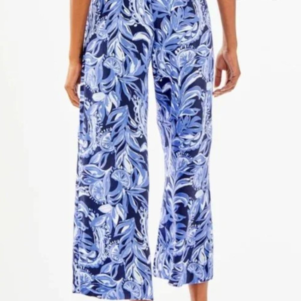 Lilly Pulitzer Avery Crop Pant High Tide Youre the zest
